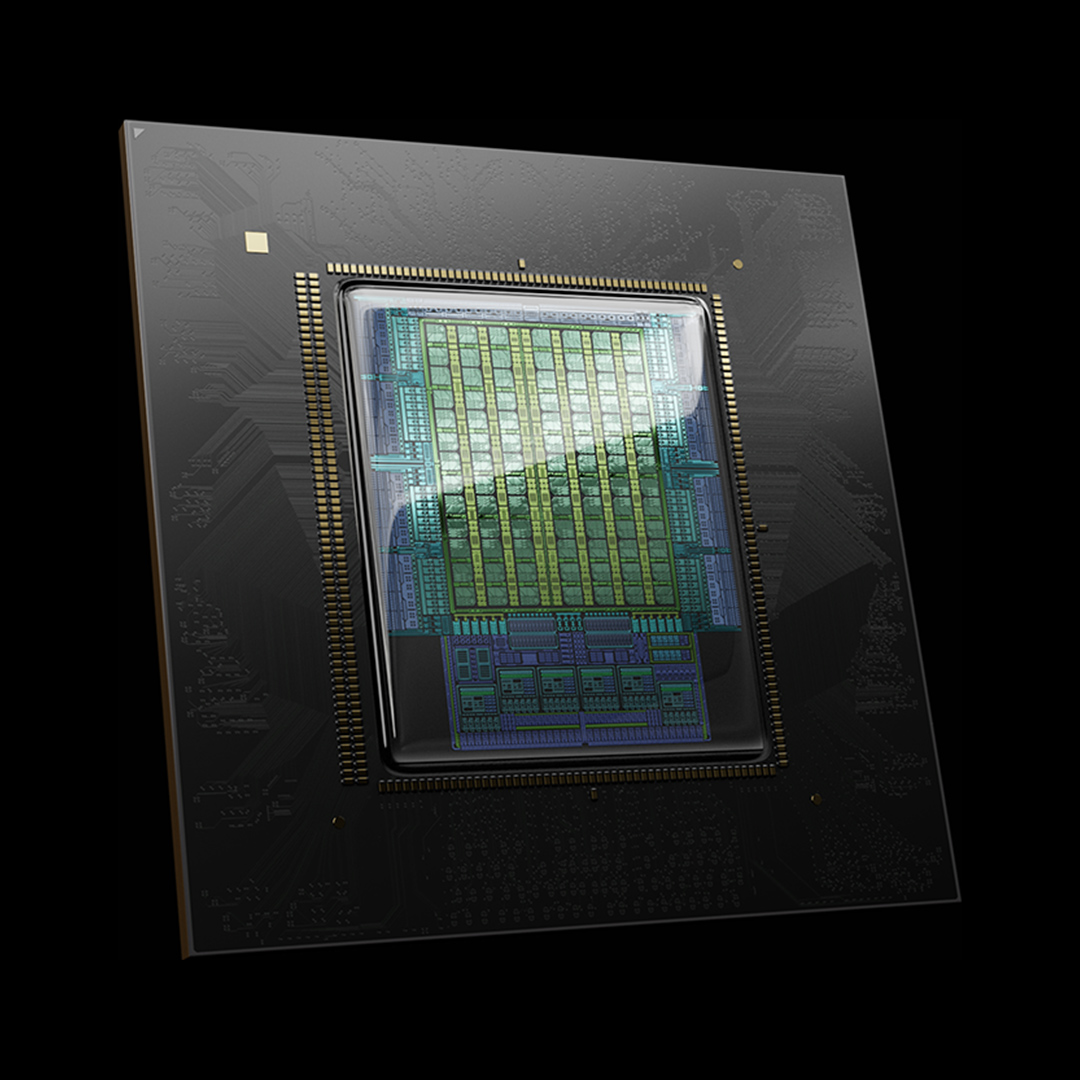 NVIDIA Vera CPU monolithic silicon die showing a detailed grid layout of compute cores and gold pin grid array contacts.