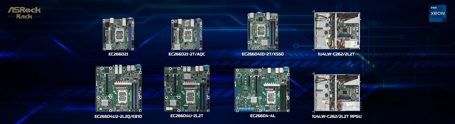 ASRock Rack Broad Array of Servers Ready for Intel <sup>®</sup> Xeon<sup>®</sup> E-2400 and 5<sup>th</sup> Gen Intel<sup>®</sup> Xeon<sup>®</sup> Scalable Processors