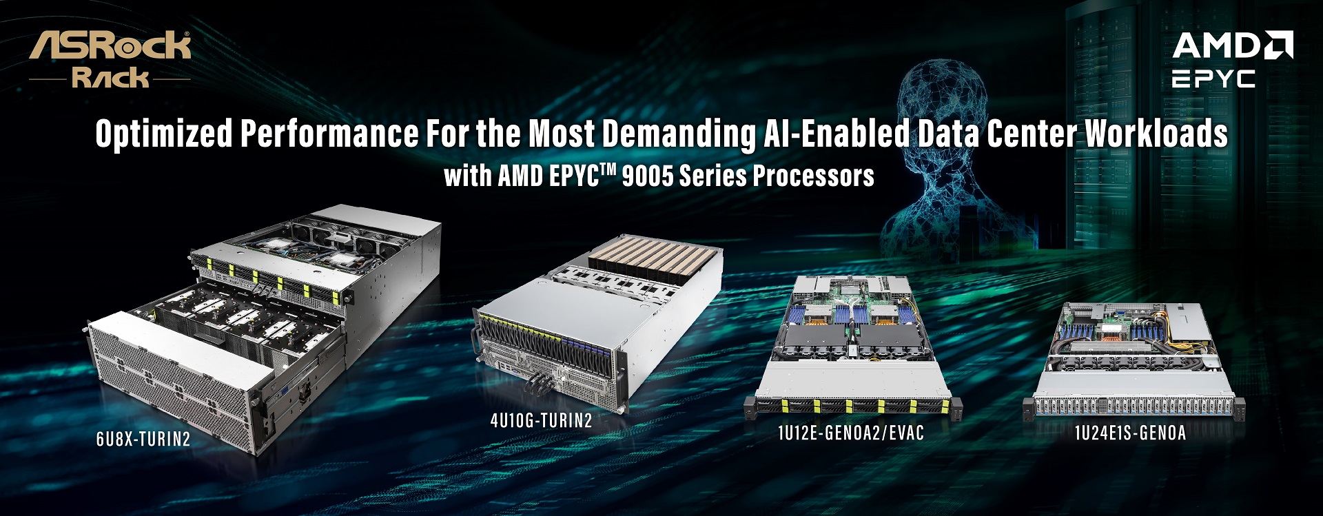 ASRock Rack Unveils New Server Platforms Supporting AMD EPYC™ 9005 Series Processors and AMD Instinct MI325X Accelerators at AMD Advancing AI 2024