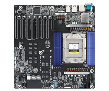 Asrock rack turind8x-2t/500w | amd epyc 9005/9004 | sp5 lga 6096 | ddr5 rdimm | pcie 5. 0 in 2x 10gbe | eeb serverska matična plošča 1 Asrock rack turind8x-2t/500w serverska matična plošča pogled od zgoraj