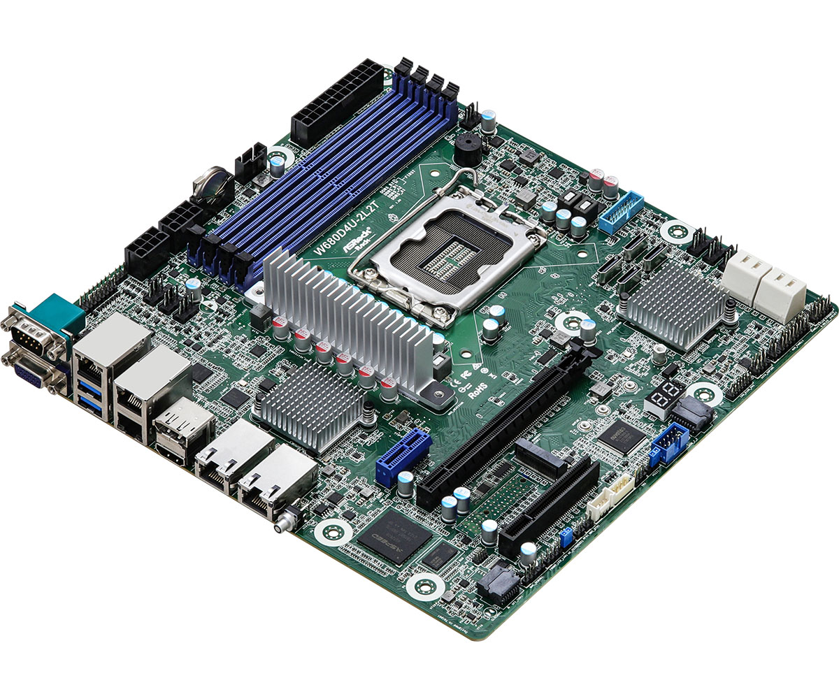 ASRock Rack W680D4U2L2T/G5 LGA1700 Intel W680 DDR5 micro ATX Server