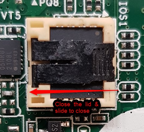 D.	Make sure that the chip is properly seated & close the lid.