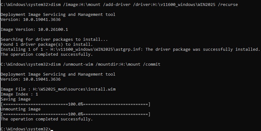 umount the temp folder